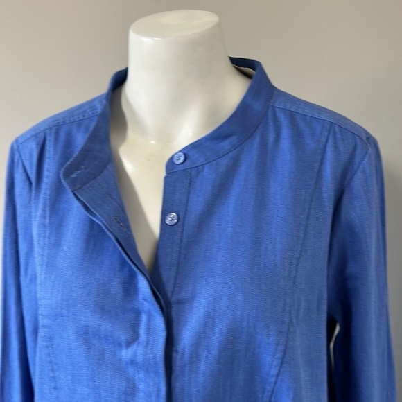 BOSS Hugo Boss Long Sleeve Shirt Dress Button Placket Blue Dust Sz M NEW - Picture 2 of 16